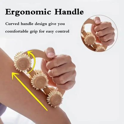 Wood Back Massage Roller