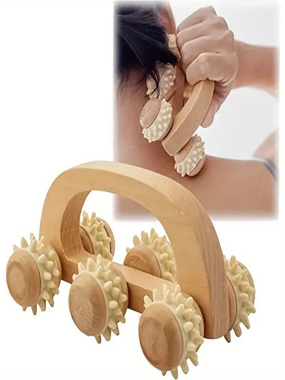 Wood Back Massage Roller